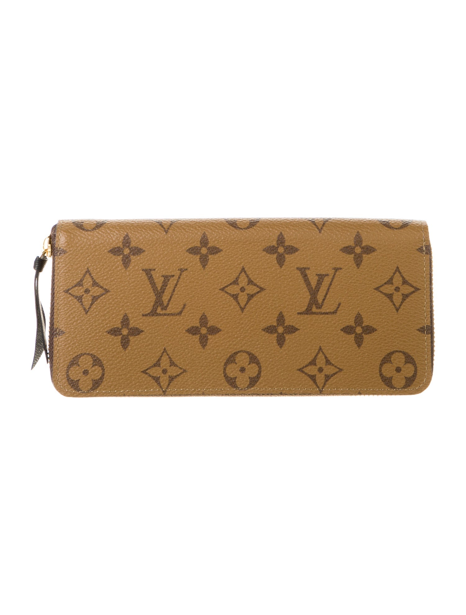 Louis Vuitton Monogram Reverse Coated Canvas Clemence Wallet w/ Tags