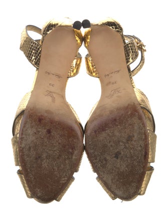 Louis Vuitton Embossed Leather D'Orsay Pumps