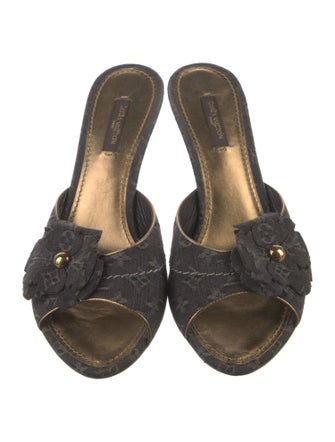 Louis Vuitton LV Monogram Denim Slides