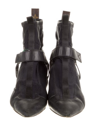 Louis Vuitton Neoprene Leather Trim Embellishment Boots