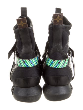 Louis Vuitton Neoprene Leather Trim Embellishment Boots