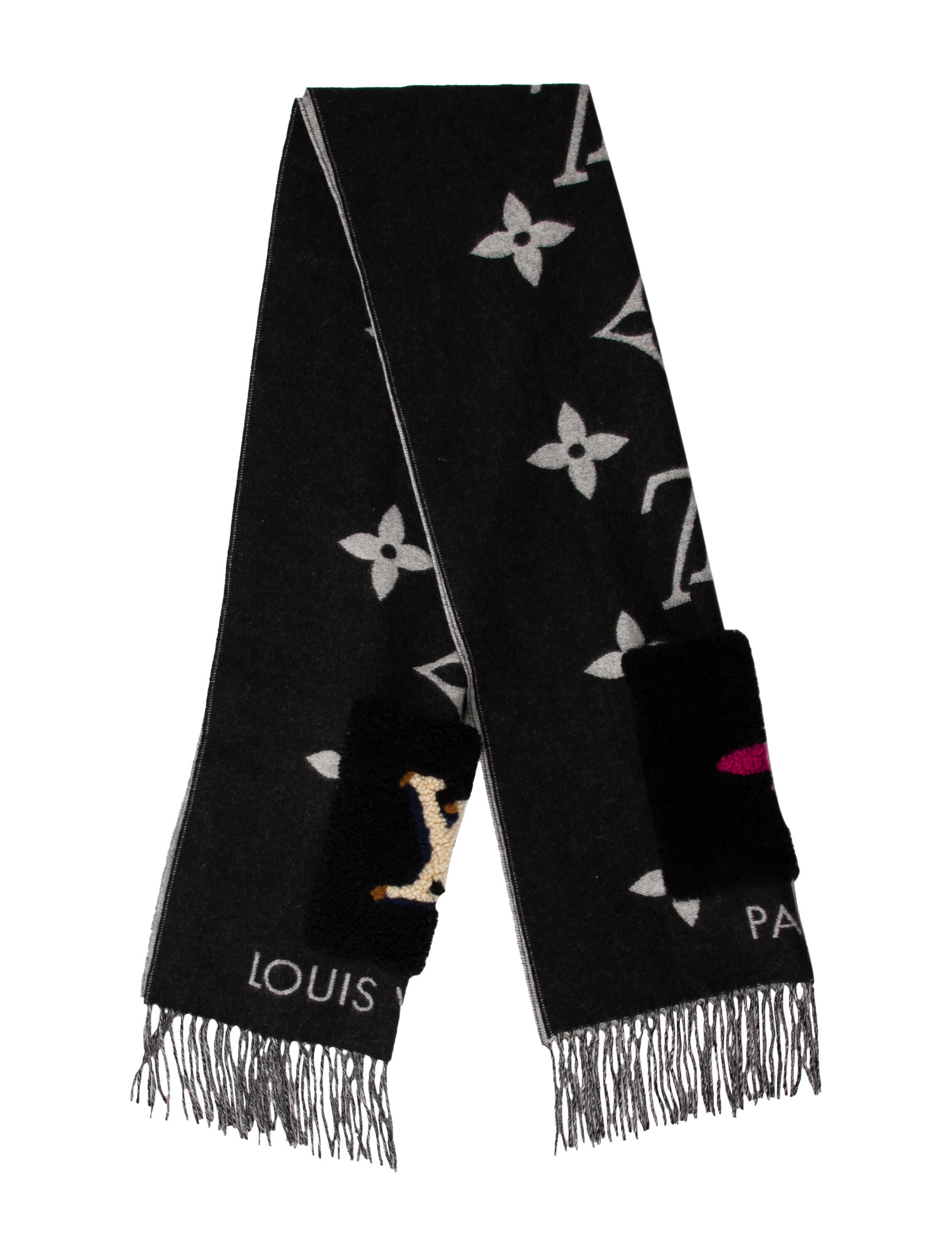 Louis Vuitton Reykjavik Mouton Teddy Cashmere Scarf