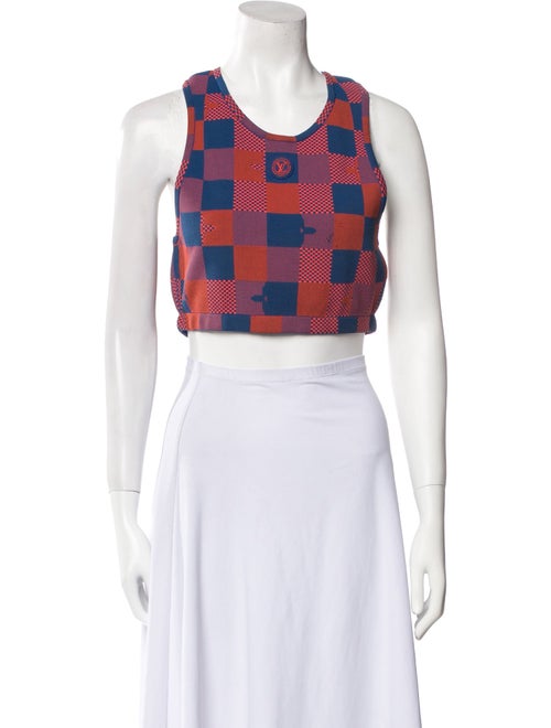 Louis Vuitton 2023 Plaid Print Crop Top
