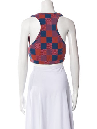 Louis Vuitton 2023 Plaid Print Crop Top
