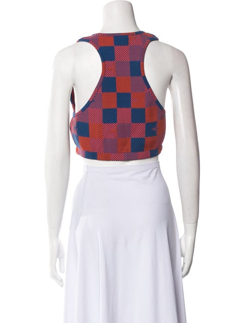 Louis Vuitton 2023 Plaid Print Crop Top