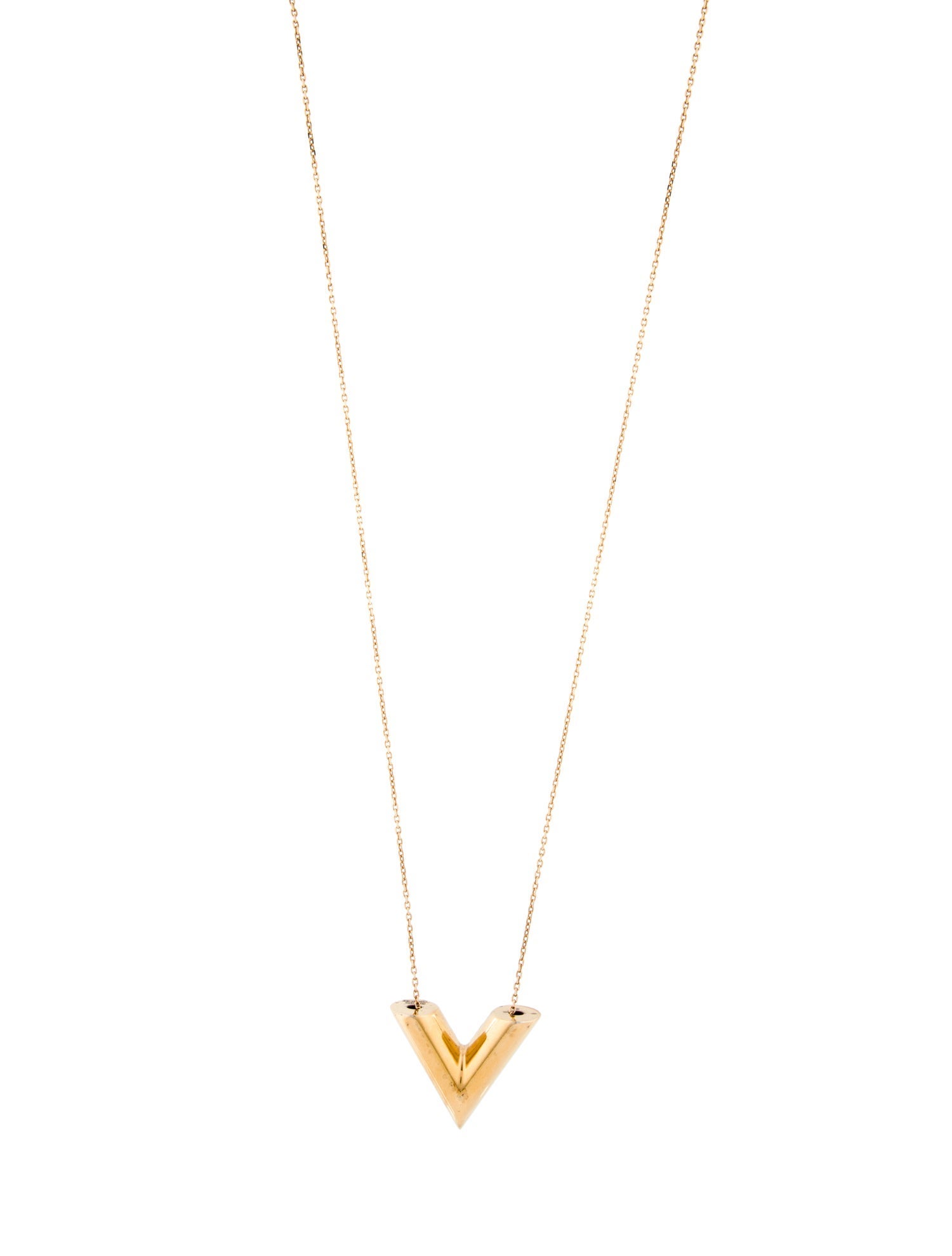 Louis Vuitton Essential V Sautoir Pendant Necklace