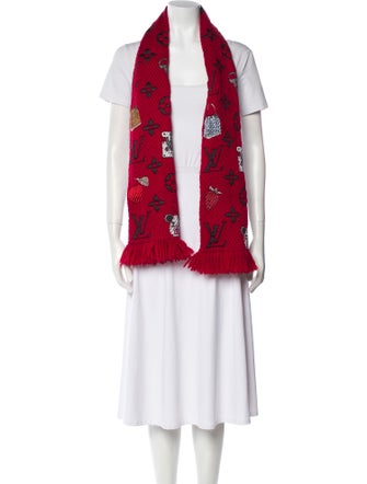 Louis Vuitton Monogram Rat Wool Scarf