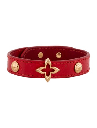 Louis Vuitton Leather Blooming Wrap Bracelet