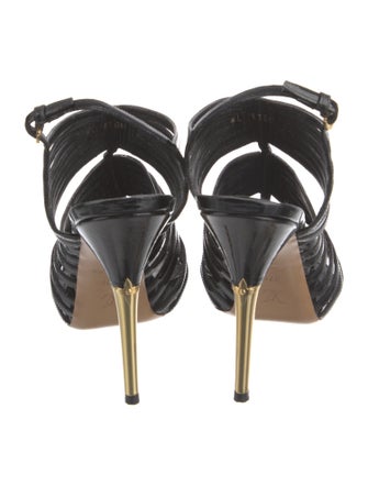 Louis Vuitton Patent Leather Slingback Sandals