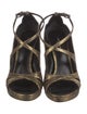 Louis Vuitton Suede T-Strap Sandals