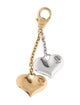 Louis Vuitton 18K Two-Tone Double Heart Charm Pendant