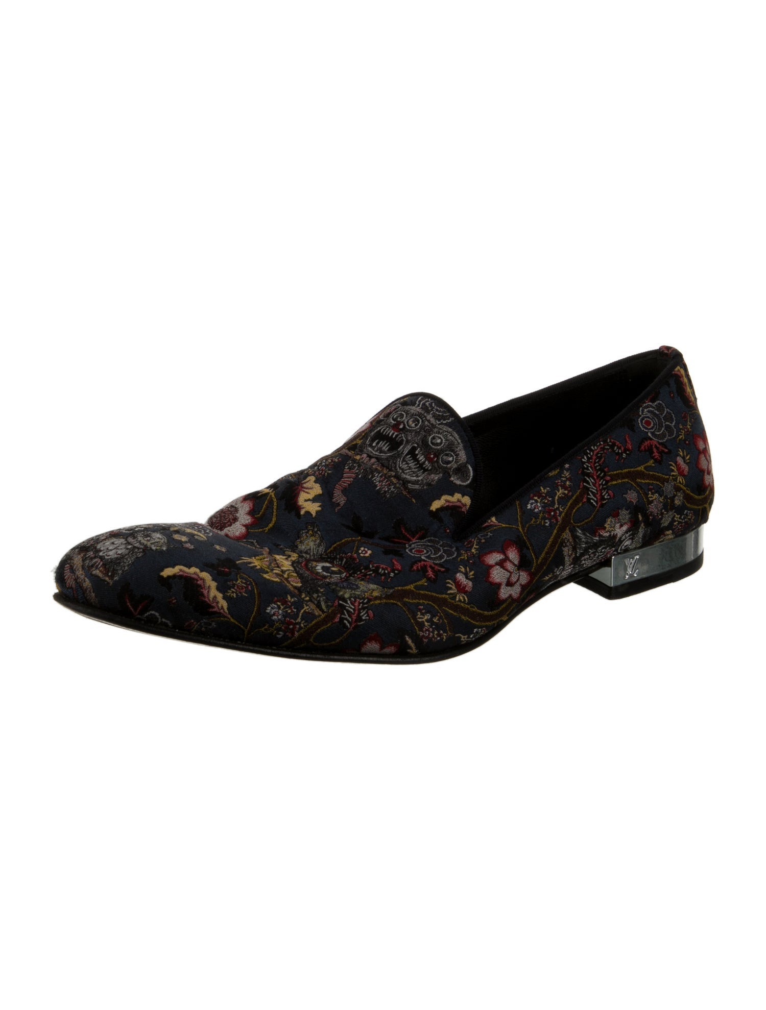 Louis Vuitton Canvas Floral Print Dress Loafers
