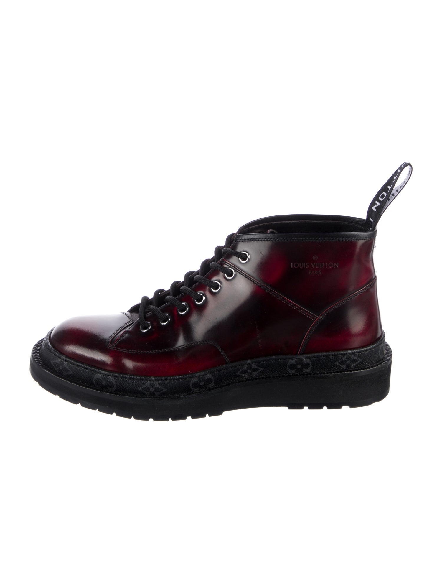 Louis Vuitton Leather Lace-Up Boots