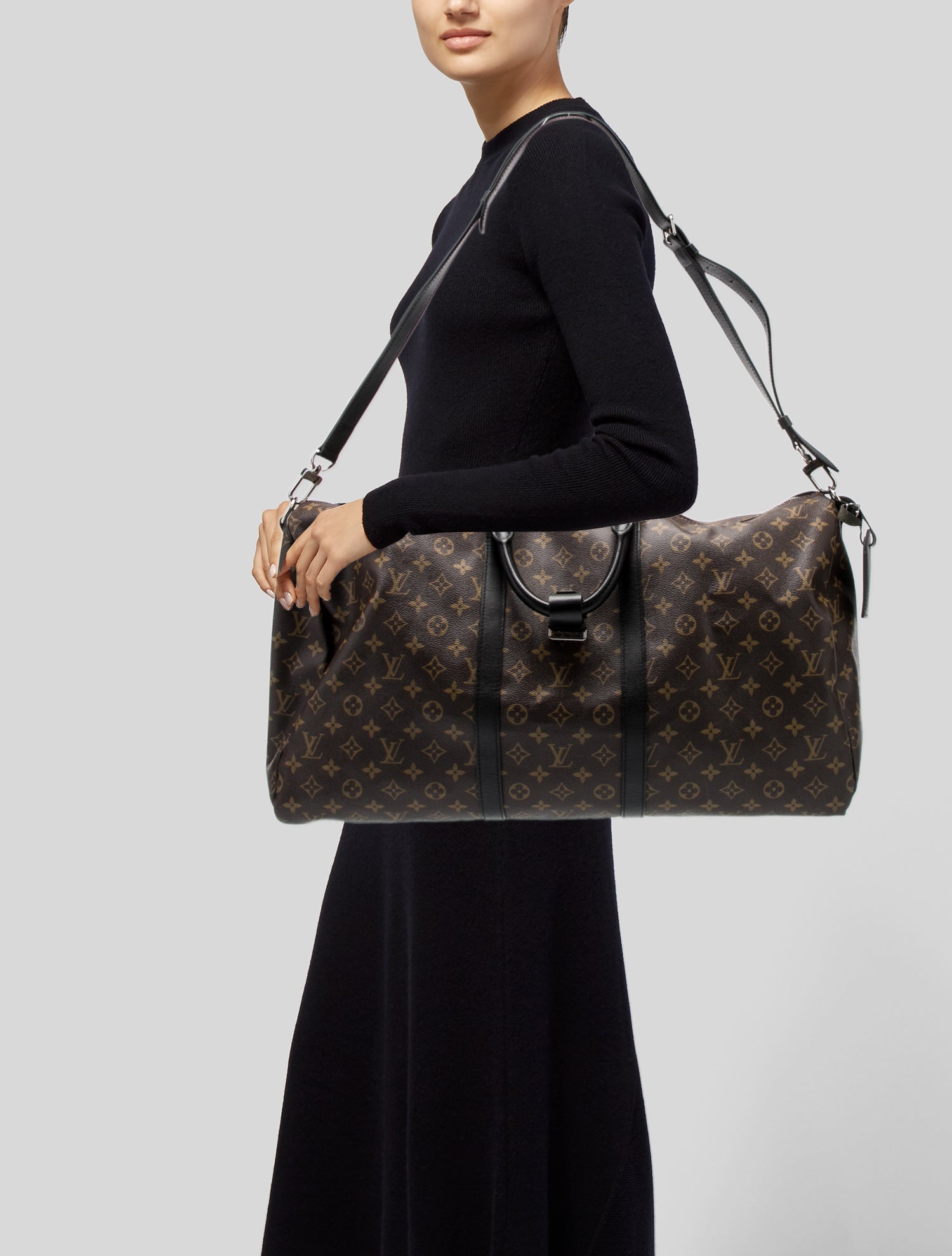 Louis Vuitton Louis Vuitton Monogram Keepall 55 Bandouliere Duffle Bag w/Strap/ Lock