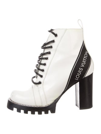 Louis Vuitton LV Monogram Patent Leather Combat Boots