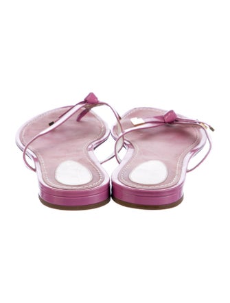 Louis Vuitton Patent Leather Bow Accents Slides