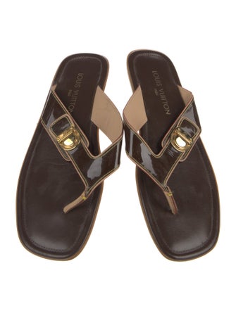 Louis Vuitton Patent Leather Slides