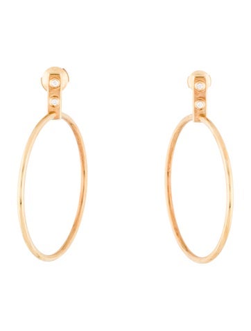 Louis Vuitton Hoop 18K Diamond Creoles Coeurs Earrings