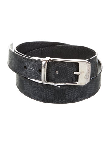 Louis Vuitton Belts 2012 Damier Graphite Pattern Belt XS