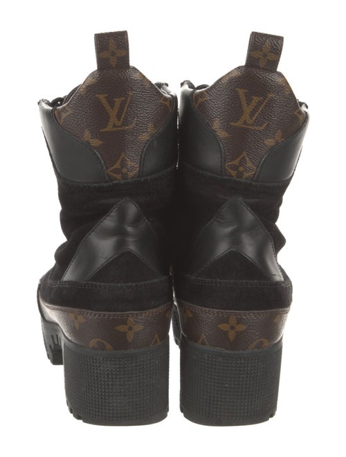 Louis Vuitton LV Monogram Suede Combat Boots
