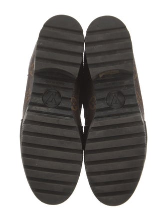 Louis Vuitton LV Monogram Suede Combat Boots