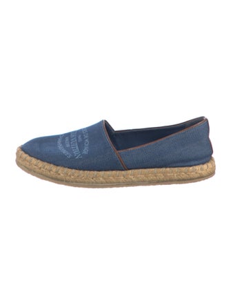 Louis Vuitton Denim Leather Trim Embellishment Espadrilles