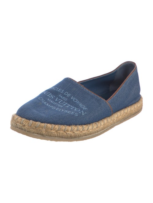 Louis Vuitton Denim Leather Trim Embellishment Espadrilles
