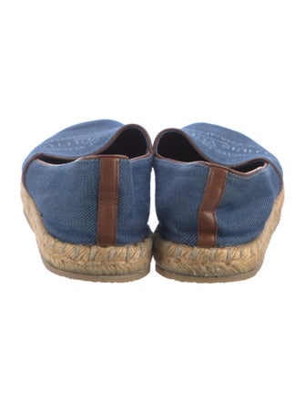 Louis Vuitton Denim Leather Trim Embellishment Espadrilles