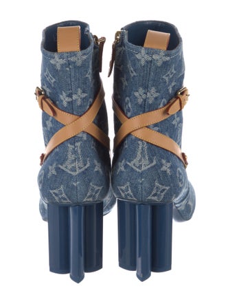 Louis Vuitton Denim Printed Boots