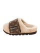 Louis Vuitton LV Monogram Shearling Slides