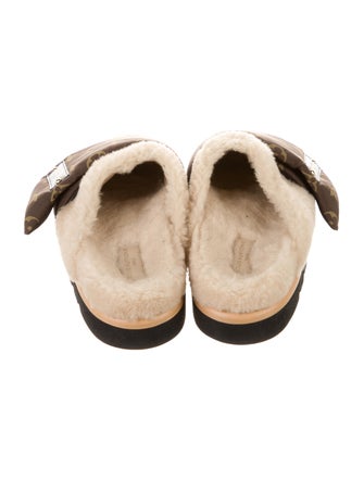 Louis Vuitton LV Monogram Shearling Slides
