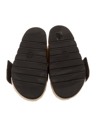 Louis Vuitton LV Monogram Shearling Slides