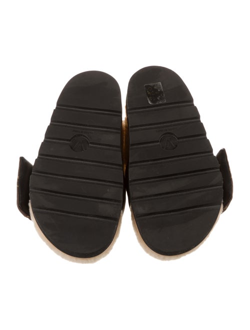 Louis Vuitton LV Monogram Shearling Slides