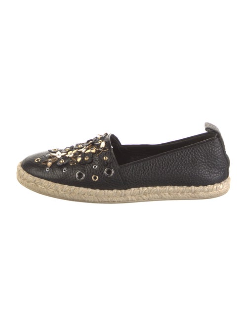 Louis Vuitton Leather Studded Accents Espadrilles