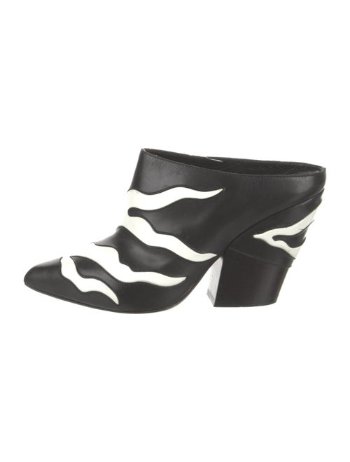 Louis Vuitton Leather Colorblock Pattern Mules