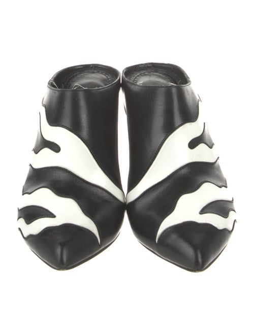 Louis Vuitton Leather Colorblock Pattern Mules