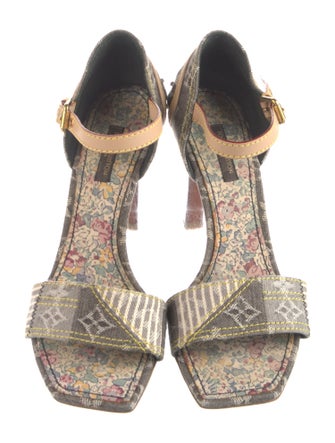 Louis Vuitton Denim Printed Sandals
