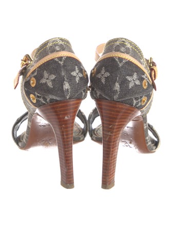 Louis Vuitton Denim Printed Sandals