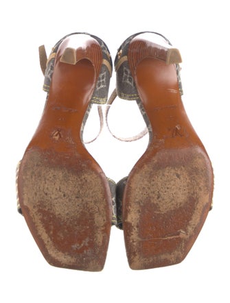 Louis Vuitton Denim Printed Sandals