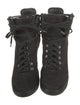 Louis Vuitton LV Monogram Nubuck Lace-Up Boots