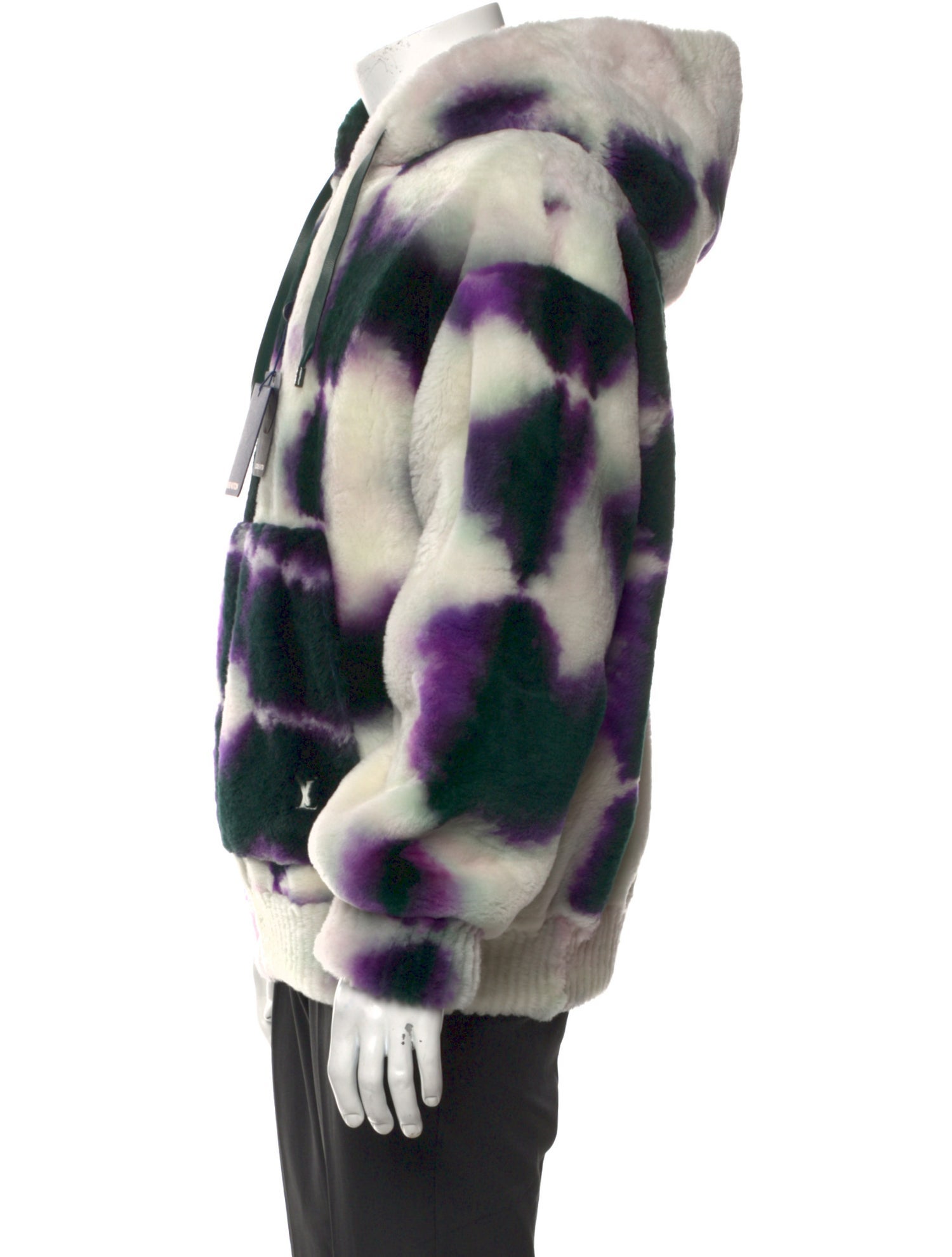 Louis Vuitton 2022 Tie and Dye Shearling Hoodie Hoodie w/ Tags