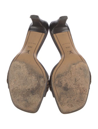 Louis Vuitton Leather Printed Slides