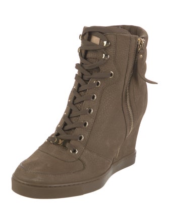 Louis Vuitton Suede Lace-Up Boots