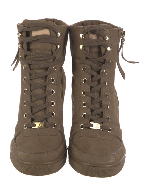 Louis Vuitton Suede Lace-Up Boots