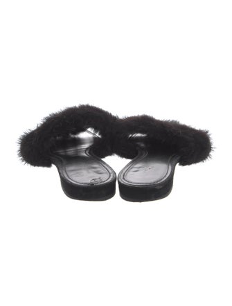 Louis Vuitton Mink Crystal Embellishments Slides