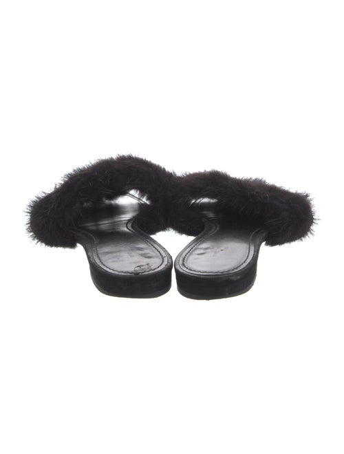 Louis Vuitton Mink Crystal Embellishments Slides