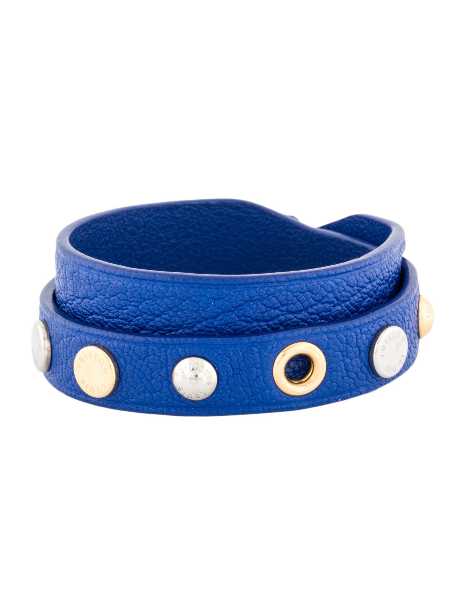 Louis Vuitton Leather Spike It Wrap Bracelet