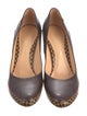 Louis Vuitton Damier Ebene Pattern Leather Pumps