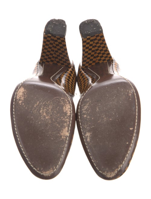 Louis Vuitton Damier Ebene Pattern Leather Pumps