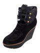 Louis Vuitton LV Monogram Suede Lace-Up Boots